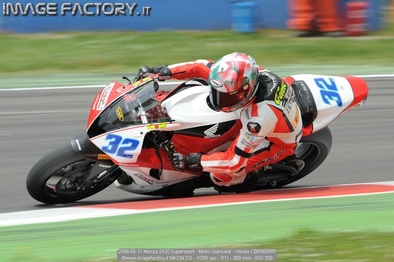 2008-05-11 Monza 2420 Supersport - Mirko Giansanti - Honda CBR600RR.jpg